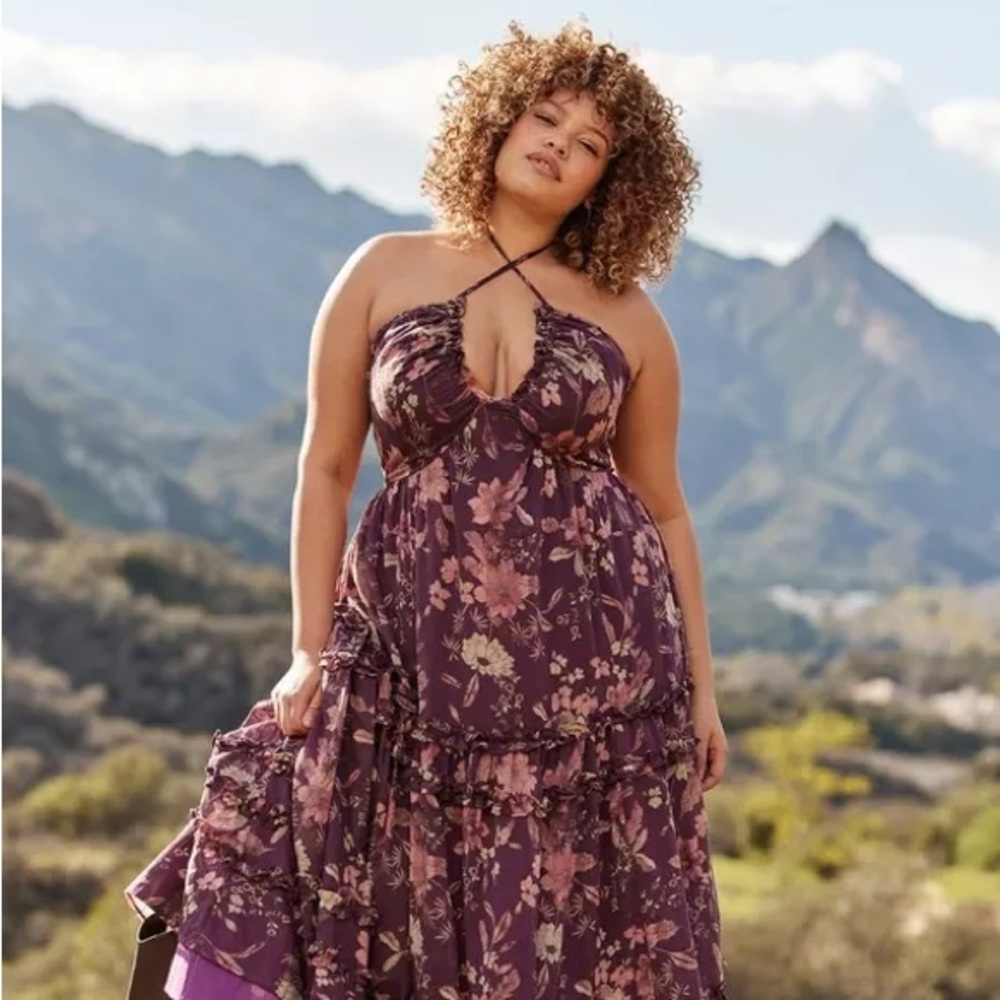 Torrid cross front halter dress